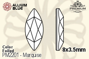 PREMIUM CRYSTAL Marquise Flat Back 8x3.5mm Sapphire F