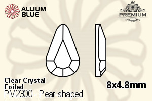 PREMIUM CRYSTAL Pear-shaped Flat Back 8x4.8mm Crystal F