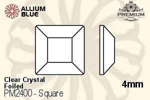 PREMIUM CRYSTAL Square Flat Back 4mm Crystal F