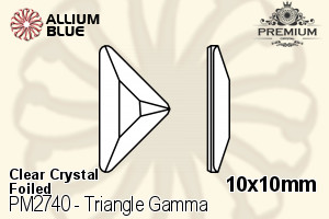 PREMIUM CRYSTAL Triangle Gamma Flat Back 10x10mm Crystal F