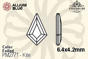 PREMIUM CRYSTAL Kite Flat Back 6.4x4.2mm Emerald F