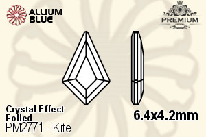 PREMIUM CRYSTAL Kite Flat Back 6.4x4.2mm Crystal Moonlight F