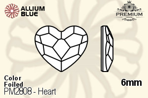 PREMIUM CRYSTAL Heart Flat Back 6mm Light Topaz F