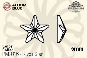 PREMIUM CRYSTAL Rivoli Star Flat Back 5mm Peridot F