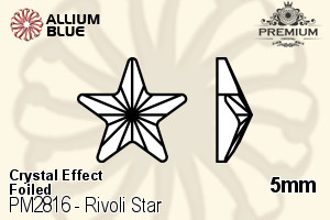PREMIUM CRYSTAL Rivoli Star Flat Back 5mm Crystal Dorado F