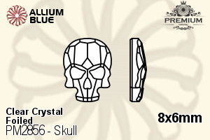 PREMIUM CRYSTAL Skull Flat Back 8x6mm Crystal F