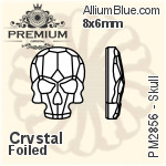 プレミアム Diamond Shape Flat Back (PM2773) 5x3mm - クリスタル 裏面フォイル
