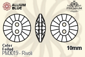 PREMIUM CRYSTAL Rivoli Sew-on Stone 10mm Black Diamond F