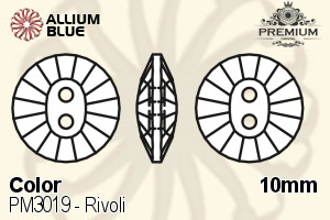 PREMIUM CRYSTAL Rivoli Sew-on Stone 10mm Jet