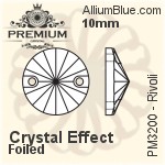 PREMIUM Rivoli Sew-on Stone (PM3200) 10mm - Crystal Effect With Foiling