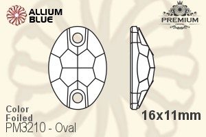PREMIUM CRYSTAL Oval Sew-on Stone 16x11mm Light Topaz F