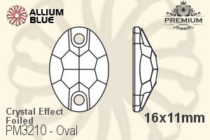 PREMIUM CRYSTAL Oval Sew-on Stone 16x11mm Crystal Phantom Shine F