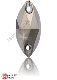 PREMIUM CRYSTAL Navette Sew-on Stone 15x7mm Crystal Metallic Silver F