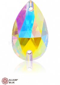 PREMIUM CRYSTAL Pear Sew-on Stone 12x7mm Crystal Aurore Boreale F