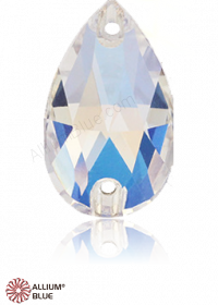 PREMIUM CRYSTAL Pear Sew-on Stone 28x17mm Crystal Moonlight F