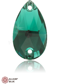 PREMIUM CRYSTAL Pear Sew-on Stone 18x11mm Emerald F