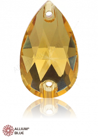 PREMIUM CRYSTAL Pear Sew-on Stone 22x13mm Light Topaz F