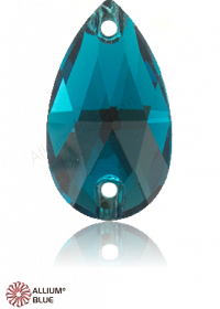 PREMIUM CRYSTAL Pear Sew-on Stone 18x11mm Blue Zircon F