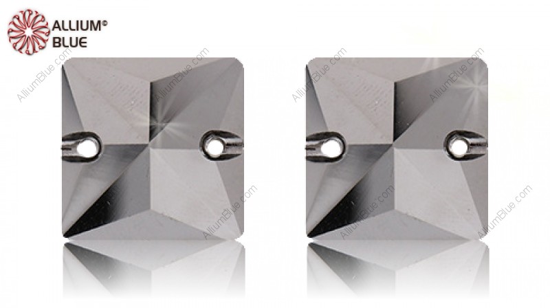 PREMIUM CRYSTAL Square Sew-on Stone 14mm Crystal Metallic Silver F