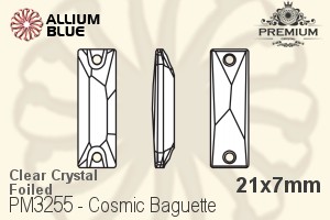 PREMIUM CRYSTAL Cosmic Baguette Sew-on Stone 21x7mm Crystal F