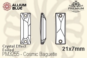 PREMIUM Cosmic Baguette Sew-on Stone (PM3255) 21x7mm - Crystal Effect With Foiling