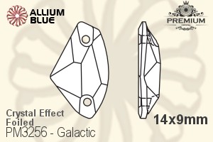 PREMIUM CRYSTAL Galactic Sew-on Stone 14x9mm Crystal Metallic Silver F