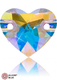 PREMIUM CRYSTAL Heart Sew-on Stone 16x14mm Crystal Aurore Boreale F