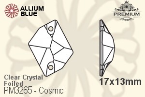 PREMIUM Cosmic Sew-on Stone (PM3265) 17x13mm - Clear Crystal With Foiling