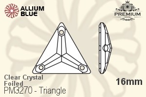 PREMIUM CRYSTAL Triangle Sew-on Stone 16mm Crystal F
