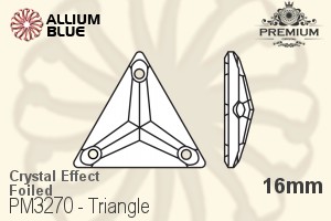 PREMIUM CRYSTAL Triangle Sew-on Stone 16mm Crystal Phantom Shine F