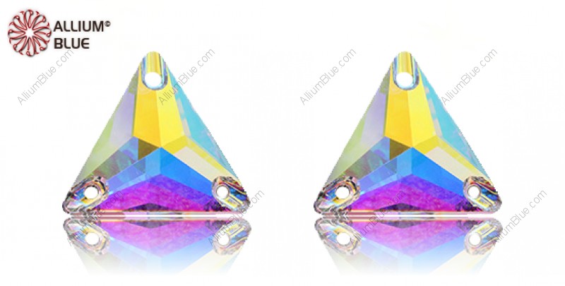 PREMIUM CRYSTAL Triangle Sew-on Stone 12mm Crystal Aurore Boreale F