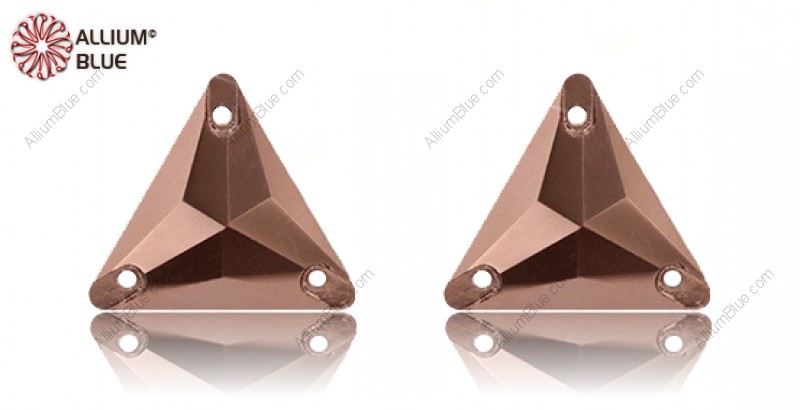 PREMIUM CRYSTAL Triangle Sew-on Stone 16mm Crystal Rose Gold F