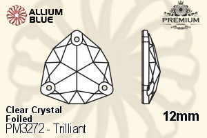PREMIUM CRYSTAL Trilliant Sew-on Stone 12mm Crystal F