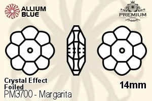 プレミアム Margarita ソーオンストーン (PM3700) 12mm - クリスタル エフェクト 裏面フォイル