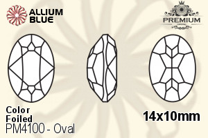 PREMIUM CRYSTAL Oval Fancy Stone 14x10mm Light Siam F
