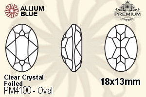 PREMIUM CRYSTAL Oval Fancy Stone 18x13mm Crystal F