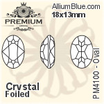 PREMIUM Oval Fancy Stone (PM4100) 25x18mm - Color Mix