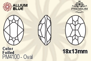 PREMIUM CRYSTAL Oval Fancy Stone 18x13mm Violet F