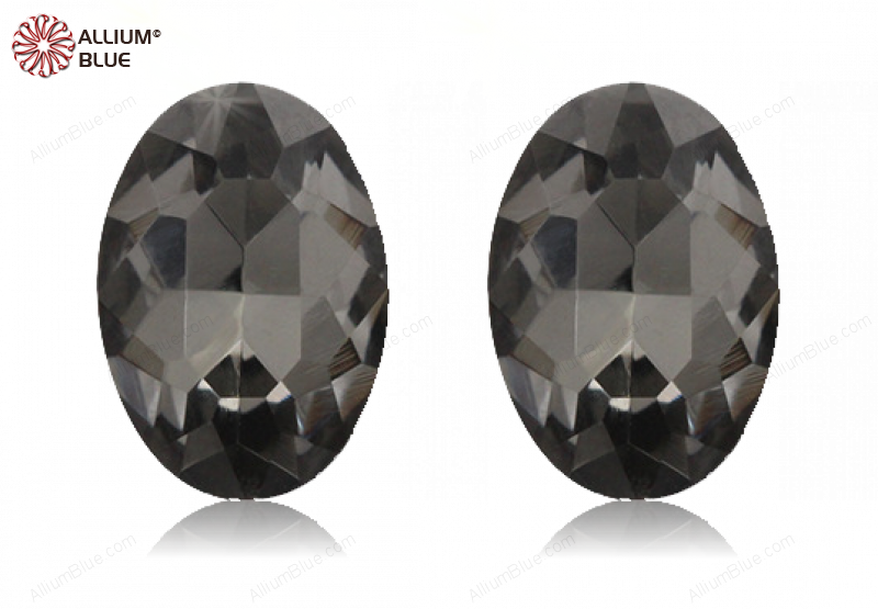 PREMIUM CRYSTAL Oval Fancy Stone 25x18mm Black Diamond F