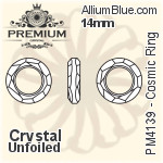 PREMIUM Square Ring Fancy Stone (PM4439) 14mm - Clear Crystal Unfoiled