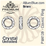PREMIUM Cosmic Ring Fancy Stone (PM4139) 8mm - Clear Crystal Unfoiled