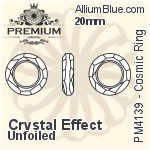プレミアム Cosmic Ring ファンシーストーン (PM4139) 20mm - クリスタル エフェクト 裏面にホイル無し