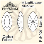 PREMIUM Navette Fancy Stone (PM4200) 10x5mm - Color With Foiling