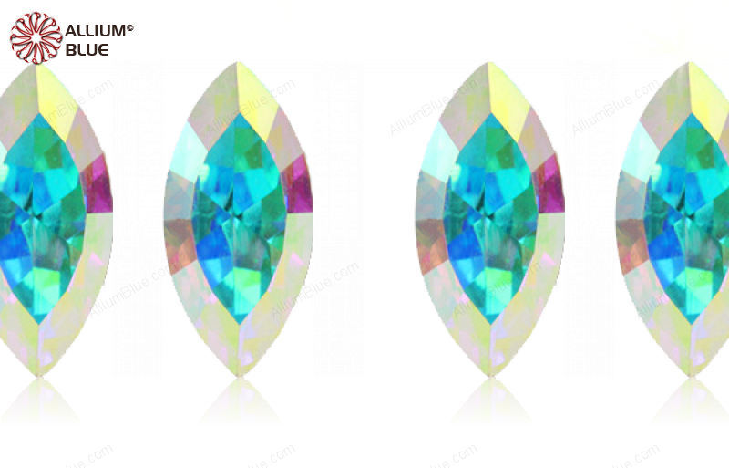 PREMIUM CRYSTAL Navette Fancy Stone 15x4mm Crystal Aurore Boreale F
