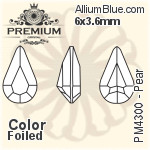 プレミアム Pear ファンシーストーン (PM4300) 13x7.8mm - カラー 裏面フォイル