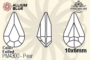 PREMIUM CRYSTAL Pear Fancy Stone 10x6mm Rose F