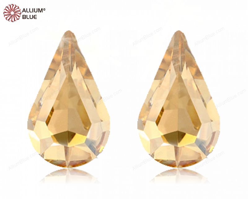 PREMIUM CRYSTAL Pear Fancy Stone 10x6mm Crystal Golden Shadow F
