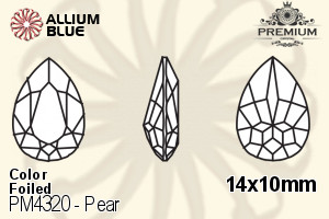 PREMIUM CRYSTAL Pear Fancy Stone 14x10mm Violet F