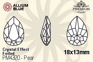 PREMIUM CRYSTAL Pear Fancy Stone 18x13mm Crystal Vitrail Light F