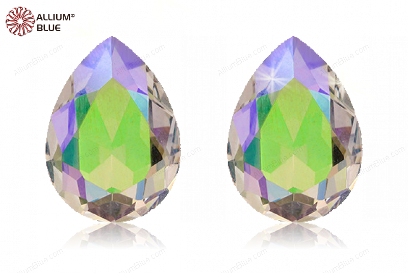 PREMIUM CRYSTAL Pear Fancy Stone 14x10mm Crystal Phantom Shine F